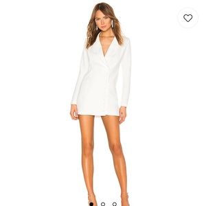 - Superdown armida button blazer dress in ivory